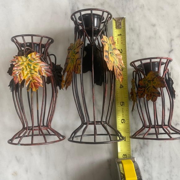 Other - Fall Metal Candle holders